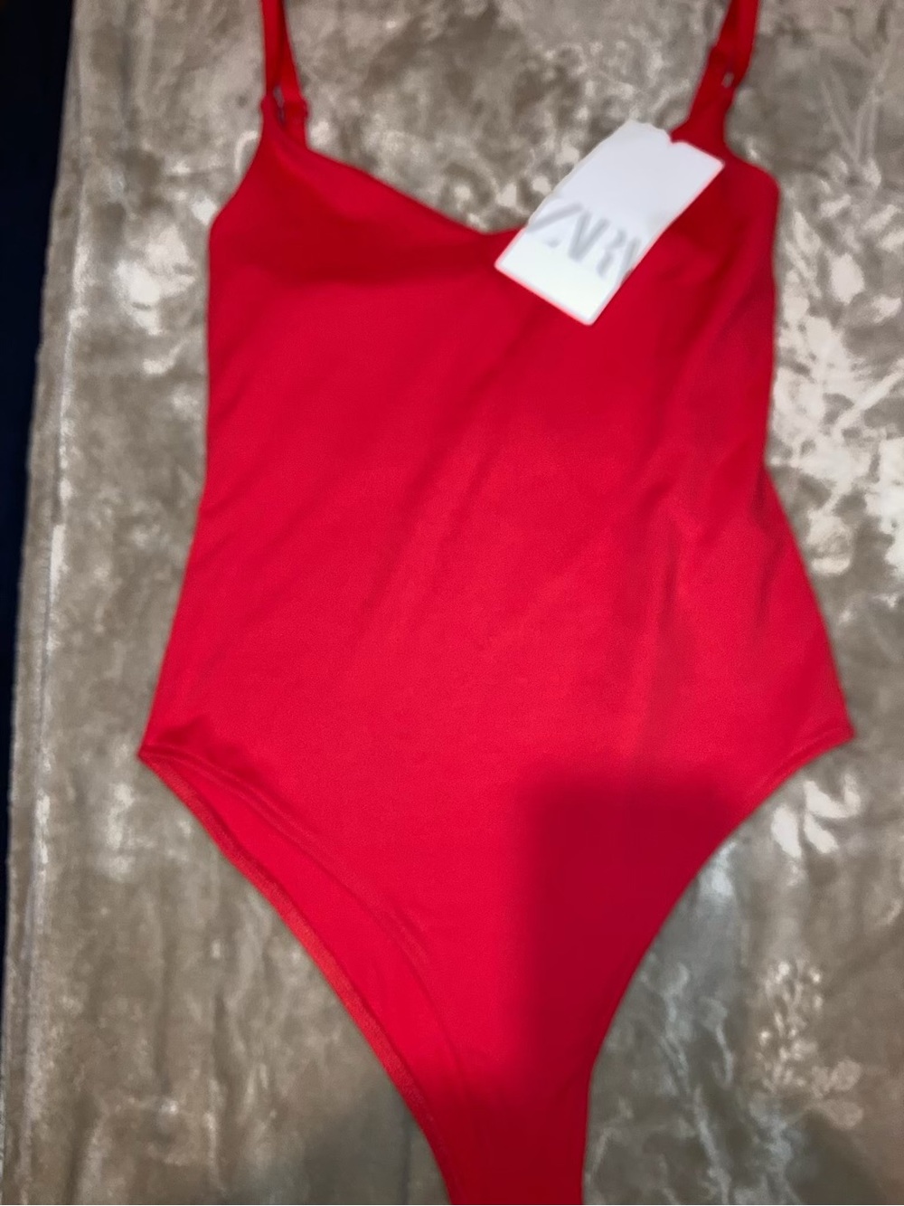 Zara Bright Red women’s ' One-Piece Bodysuit